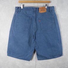 画像4: 90's Levi's 550 "RELAXED FIT" USA製 カラーデニムショーツ W36 (4)