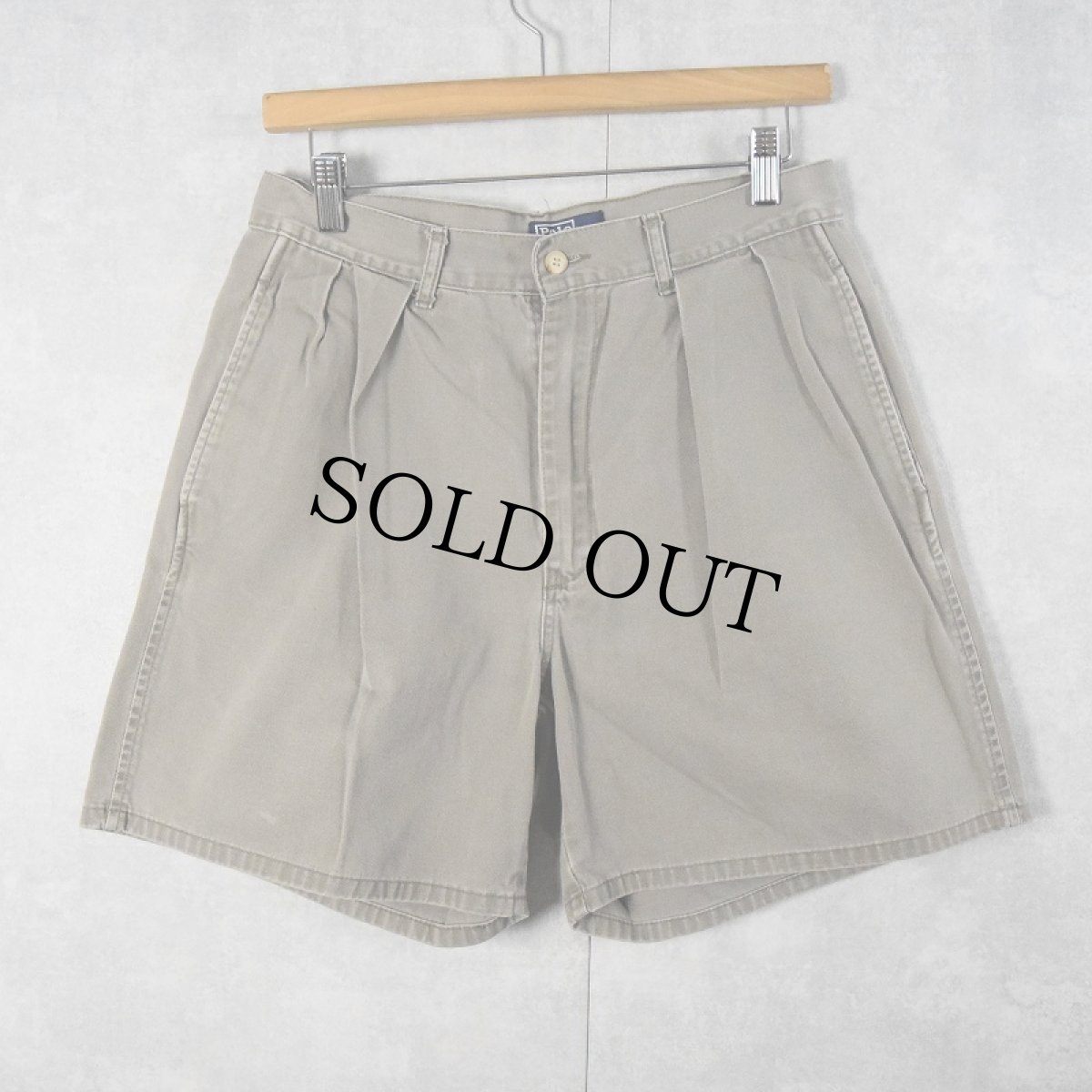 画像3: 90's POLO Ralph Lauren USA製 2タック コットンチノショーツ W28 (3)