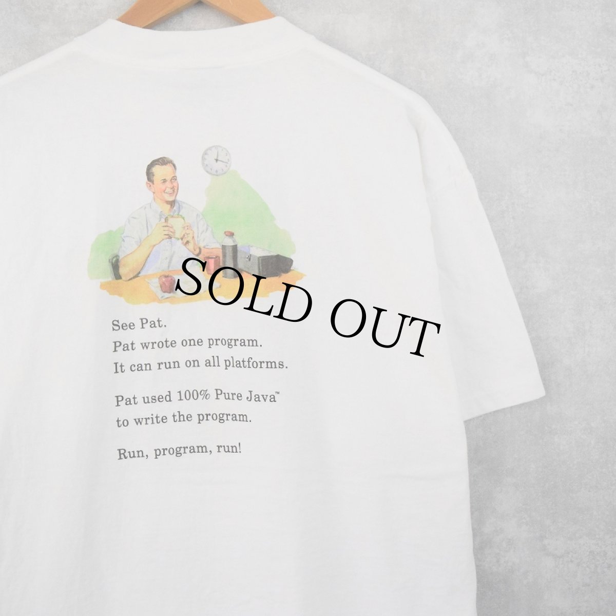 画像1: 90's Sun microsystems JAVA "Pure and Simple" コンピューター企業Tシャツ XL (1)