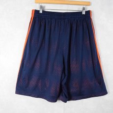 画像2: adidas ロゴ刺繍 サイドライン メッシュバスケットパンツ NAVY XL (2)