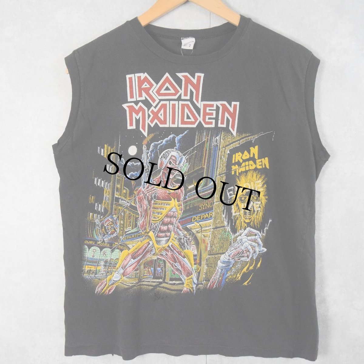 画像1: 80's IRON MAIDEN ヘヴィメタルバンドタンクトップ SIZE2 (1)
