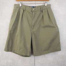 画像1: POLO Ralph Lauren "TYLER SHORT" 2タック チノショーツ KHAKI W31 (1)