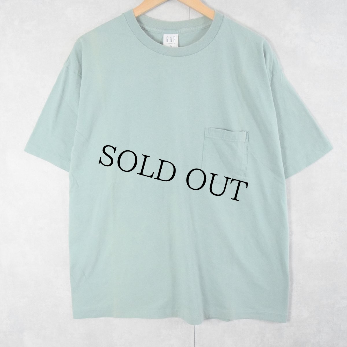 画像1: 90's GAP USA製 無地ポケットTシャツ XL (1)