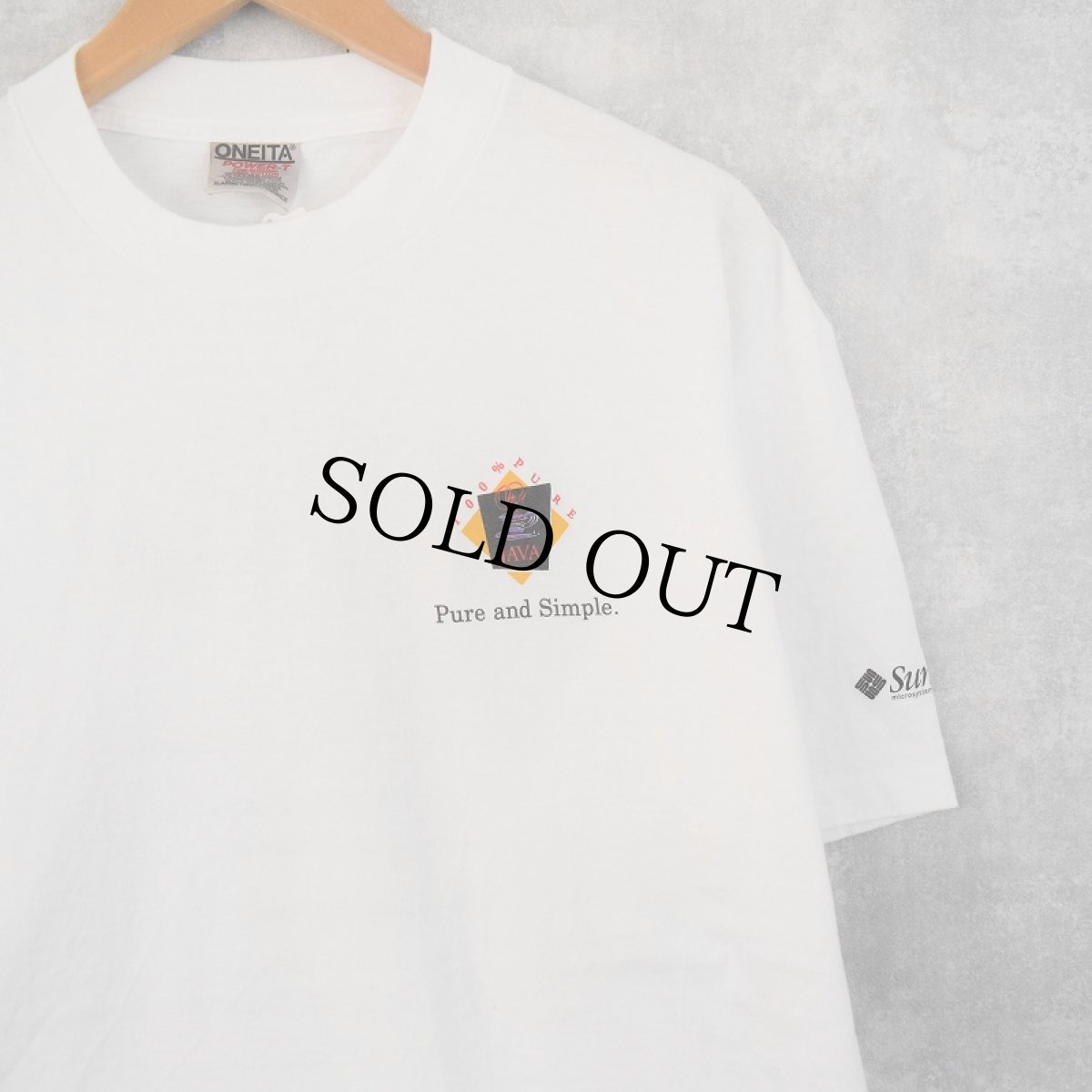 画像2: 90's Sun microsystems JAVA "Pure and Simple" コンピューター企業Tシャツ XL (2)