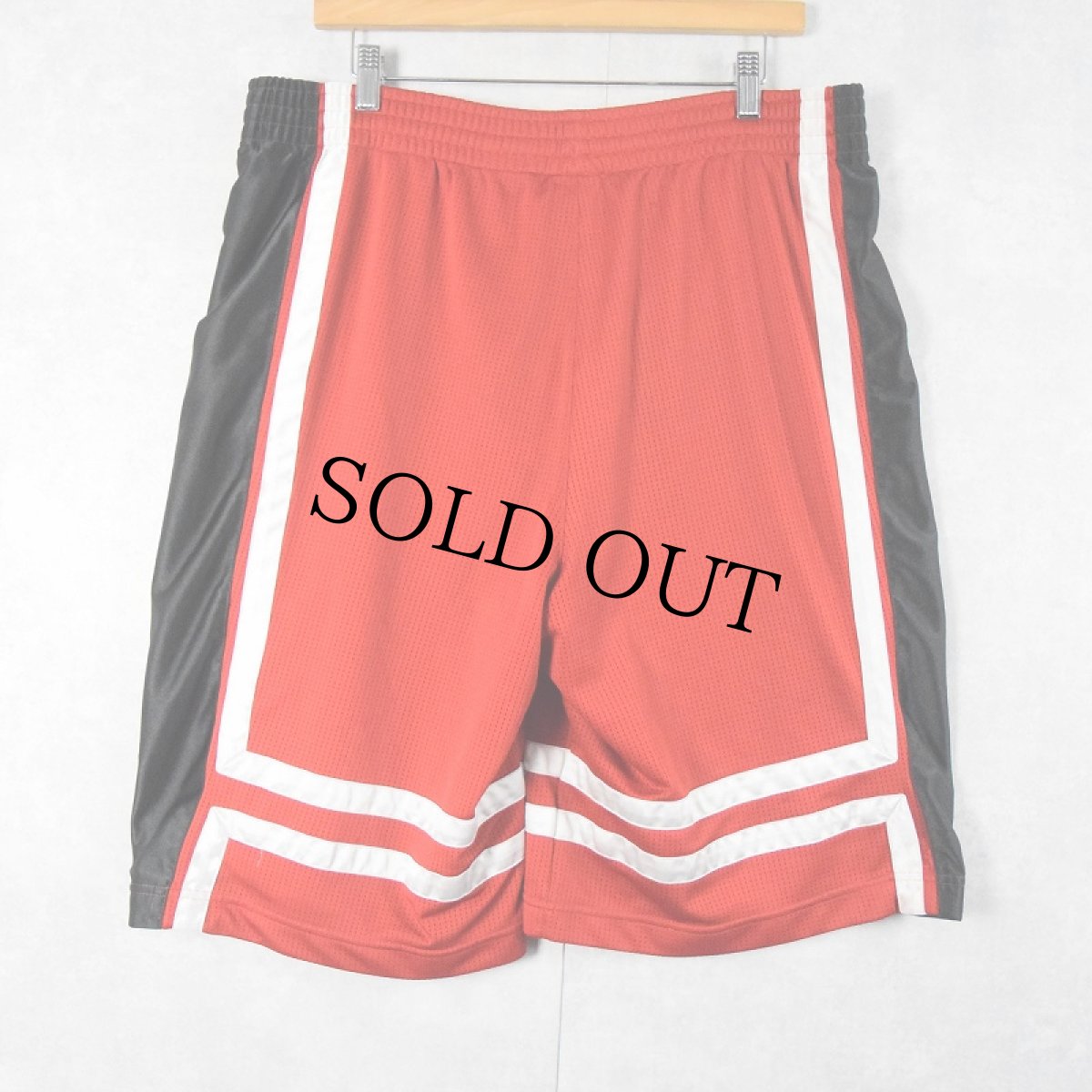 画像2: NIKE ロゴ刺繍 メッシュ バスケットパンツ L (2)