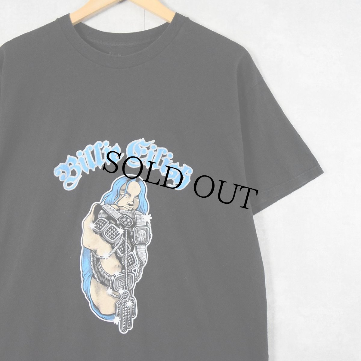 画像1: Billie Eilish ミュージシャンTシャツ BLACK L (1)