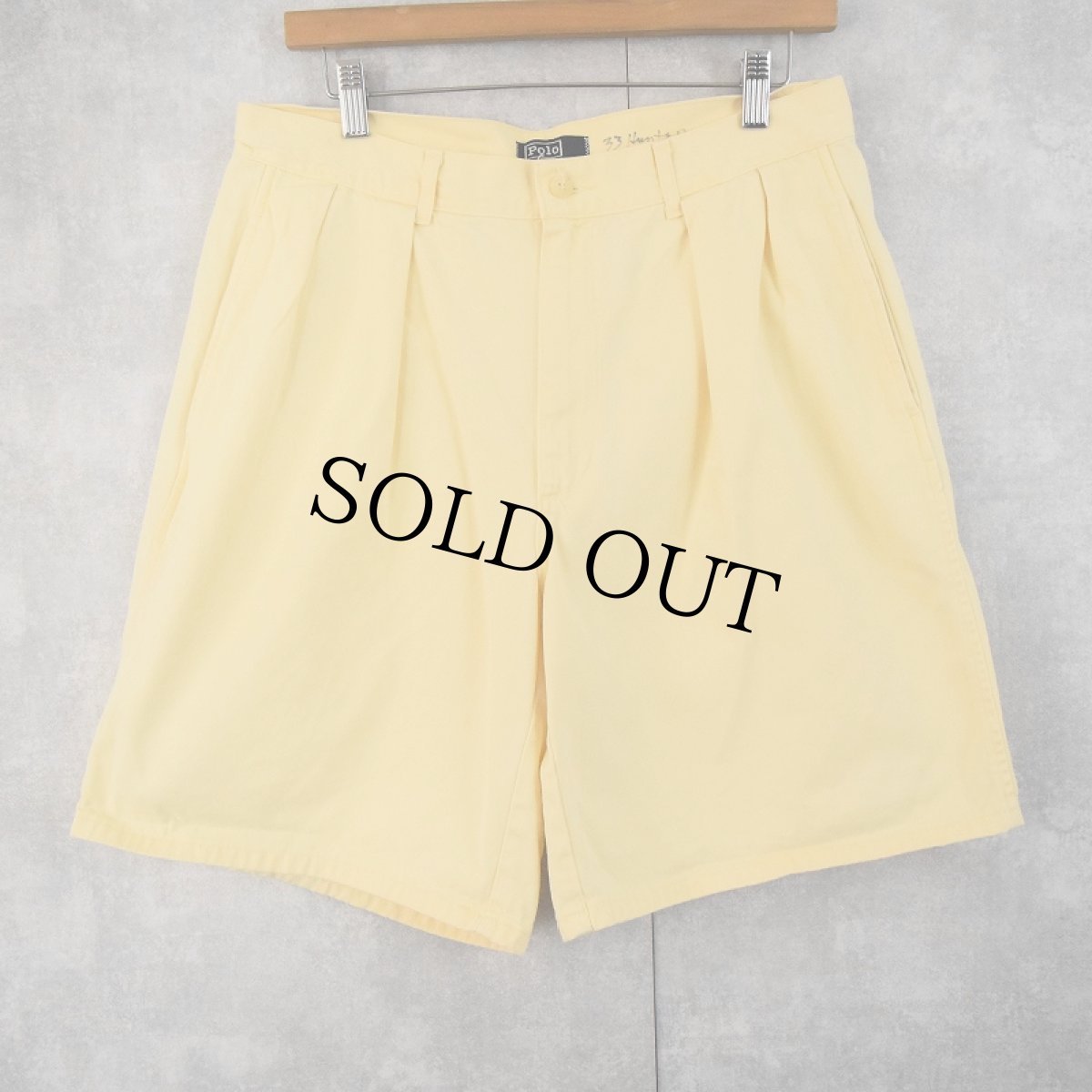 画像3: 90's POLO Ralph Lauren USA製 2タック チノショーツ W32 (3)