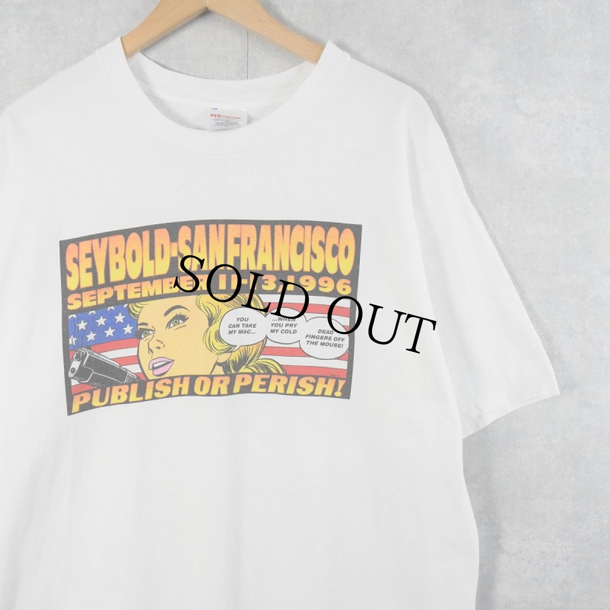 画像1: 90's Apple × KOZIK "Power Computing" アートプリントTシャツ XL (1)