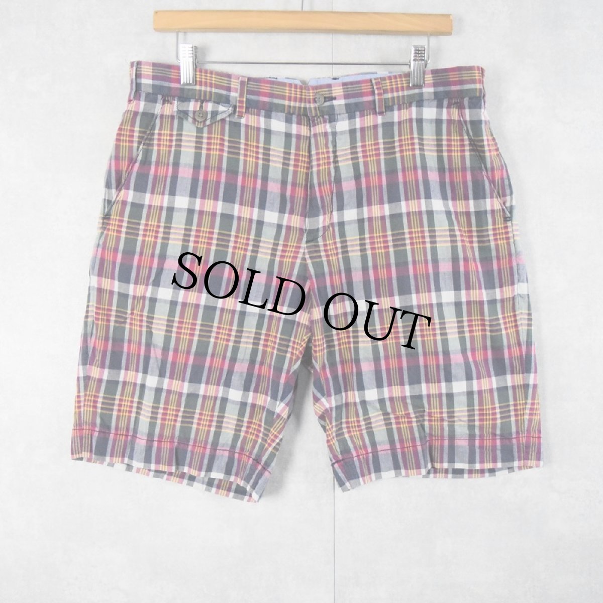 画像2: POLO Ralph Lauren "India Madras" インディアンマドラスチェック柄 コットンショーツ W34 (2)