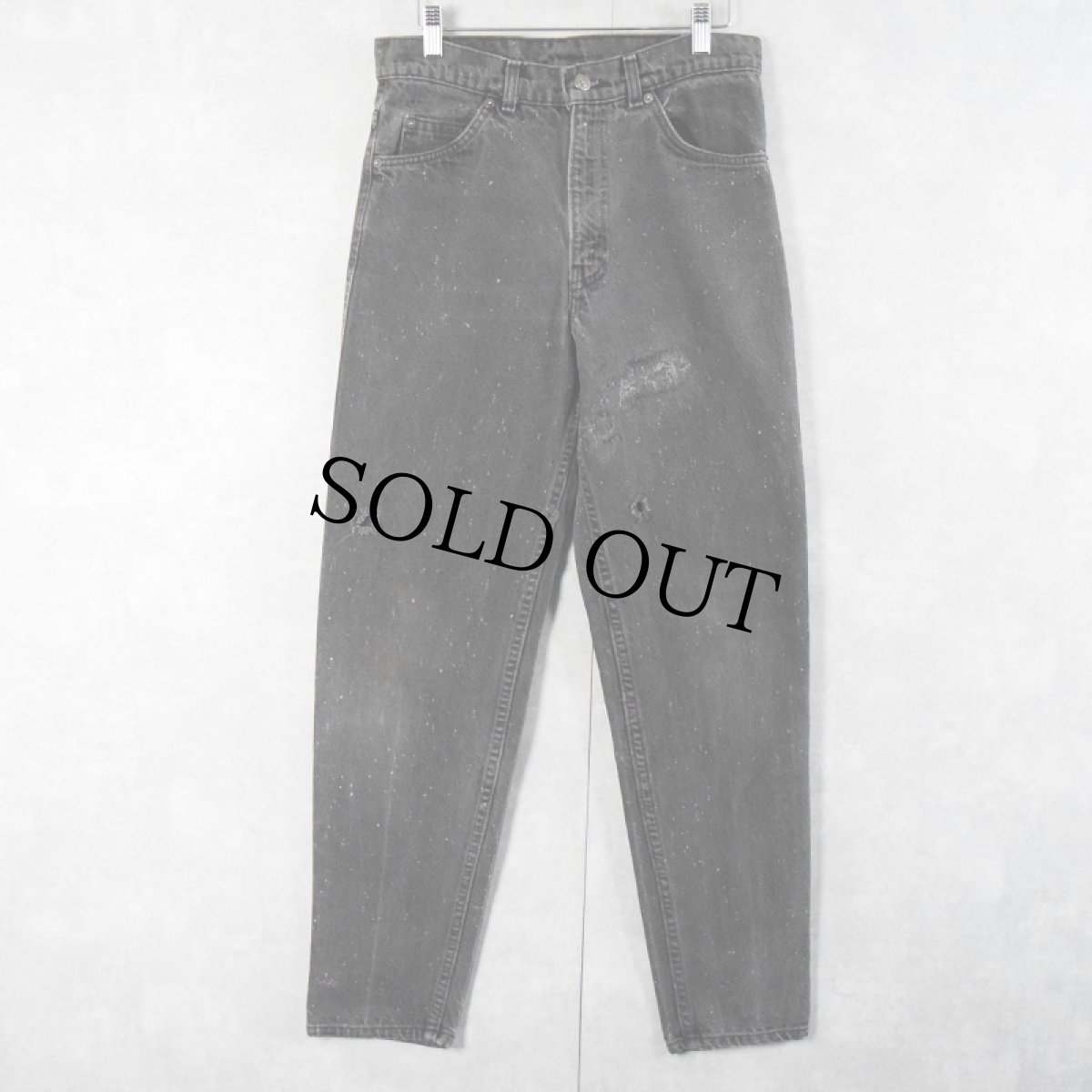 画像1: 90's Levi's 550 USA製 "Galactic wash" ブラックデニムパンツ W29 (1)