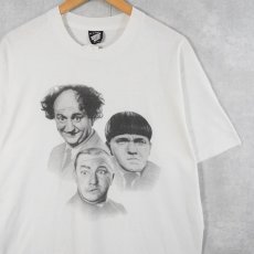 画像1: 90's THE THREE SOOGES USA製 コメディアンプリントTシャツ XL (1)