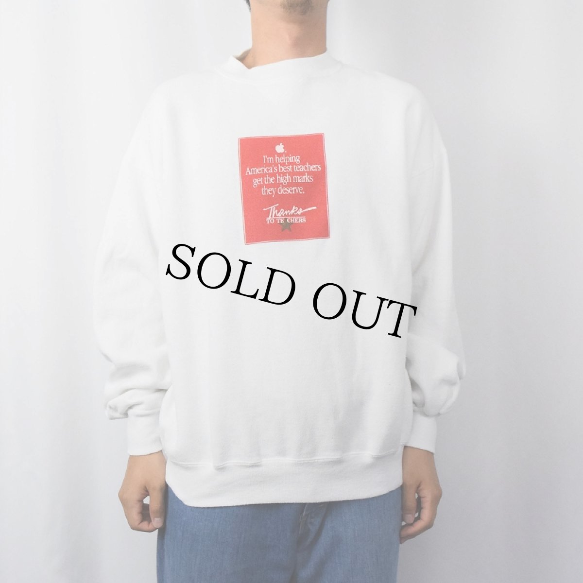 画像2: 90's Apple USA製 "I'm helping America's ..." プリントスウェット XL (2)