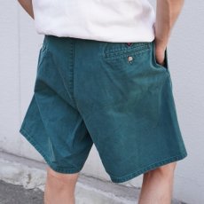画像1: 90's POLO Ralph Lauren "THE CLASSIC GOLF SHORT" USA製 2タック コットンチノショーツ GREEN W34 (1)