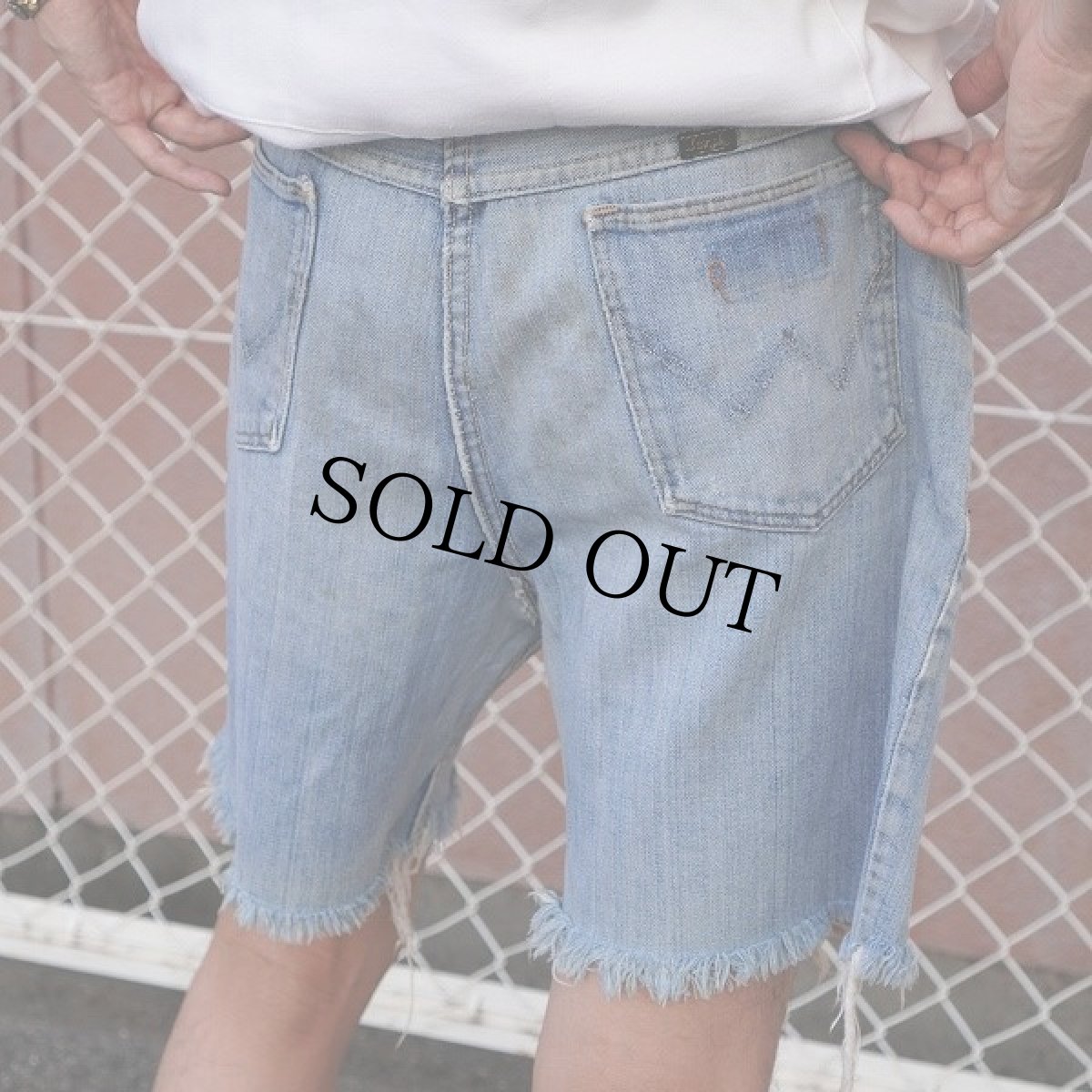 画像2: 70's Wrangler USA製 "Gulf" ワッペン付き カットオフデニムパンツ W33 (2)