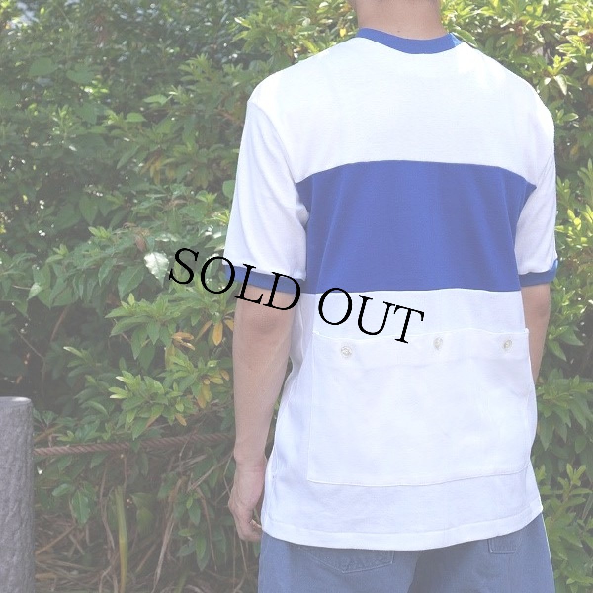 画像2: 70's HANG TEN ロゴ刺繍 切り替えデザイン サイクリングシャツ L (2)