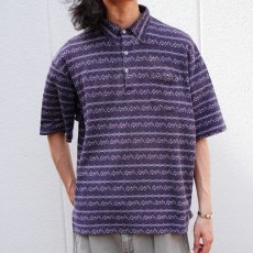 画像1: 90's POLO Ralph Lauren USA製 総柄 ジャガードニットポロシャツ L (1)