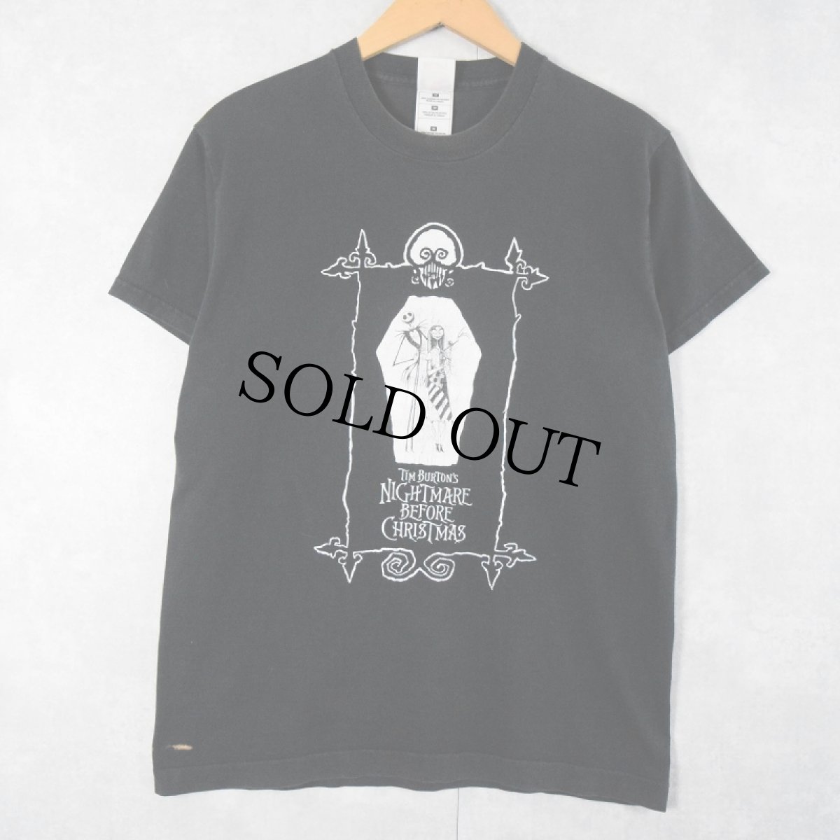 画像1: 90's Nightmare Before Christmas CANADA製 キャラクタープリントTシャツ BLACK M (1)
