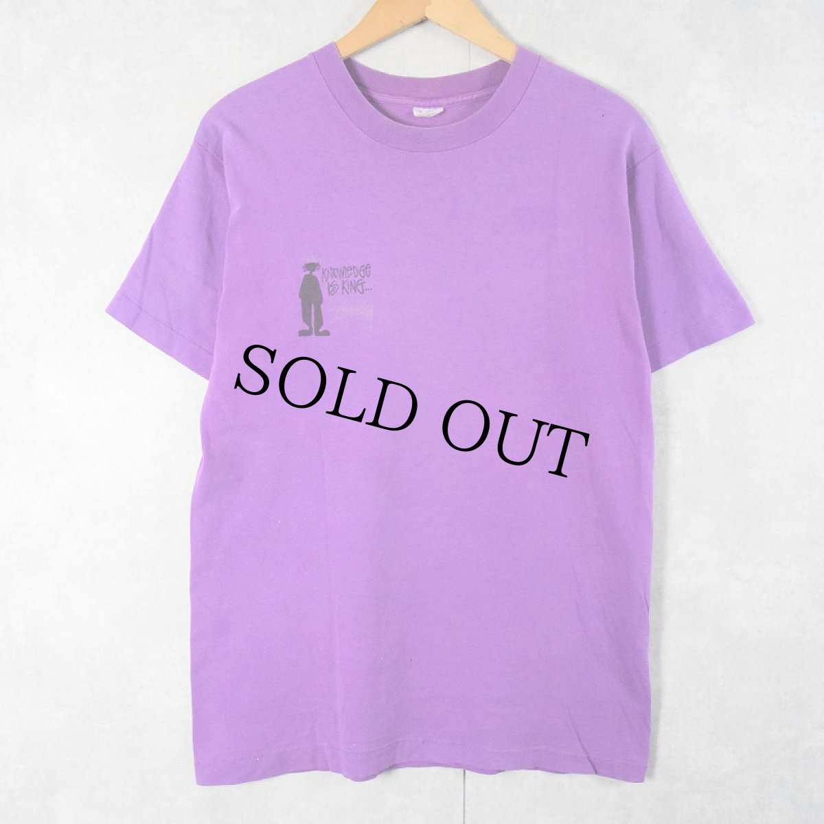 画像2: 〜90's ブート STUSSY USA製 シャドーマンプリントTシャツ M (2)