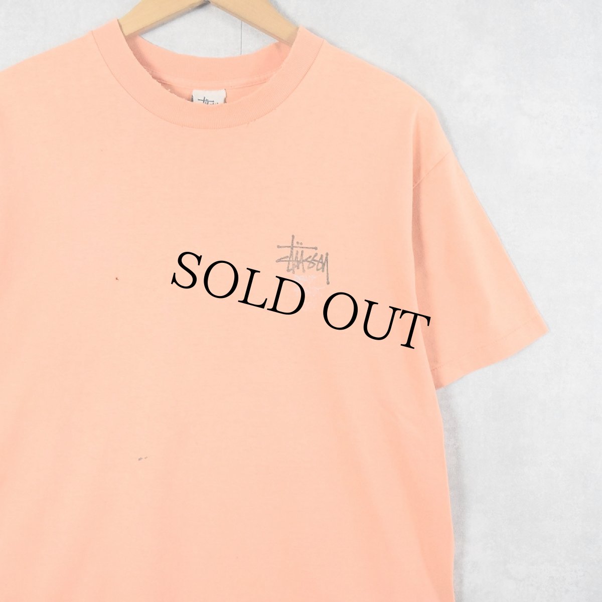 画像2: 90's STUSSY USA製 バイクイラストTシャツ L (2)