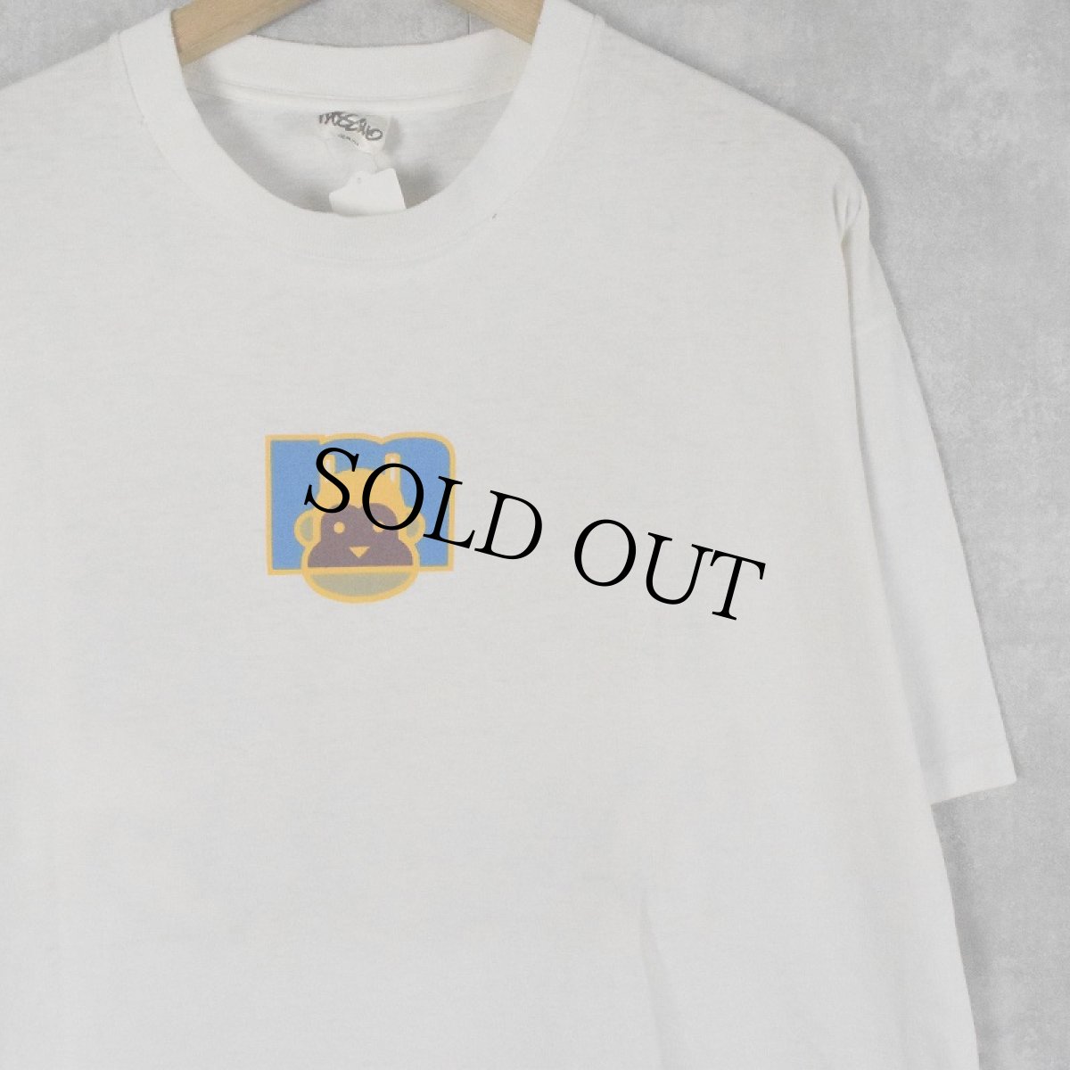 画像2: 90's mossimo USA製 "nice monkey" プリントTシャツ L (2)