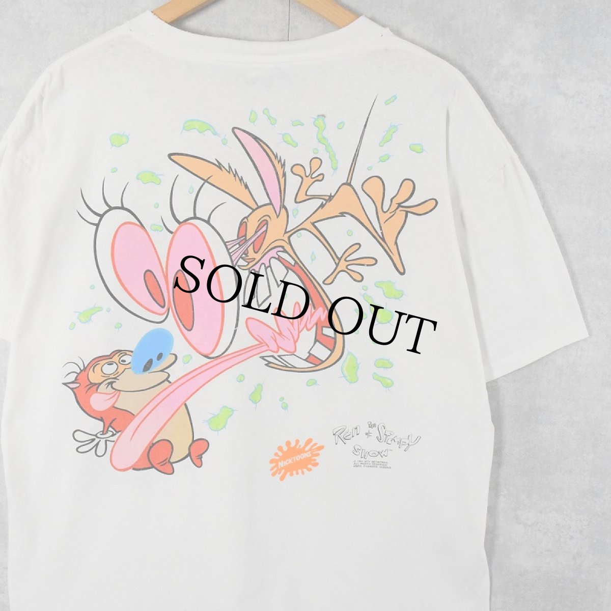 画像2: 90's Ren&Stimpy USA製 キャラクタープリントTシャツ XL (2)