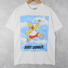 画像1: 【SALE】 90's THE SIMPSONS USA製 "JUST DONUT." パロディプリントTシャツ L (1)