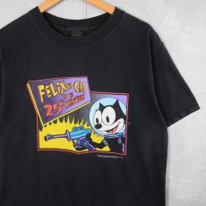 画像1: 90's FELIX USA製 "FELiX THE CAT IN THE 25TH CENTURY" キャラクタープリントTシャツ BLACK L (1)