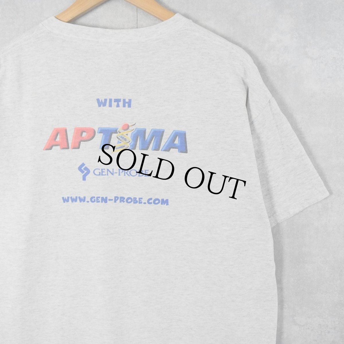 画像2: 2000's GEN-PROBE "CHLAMYDIA" バイオエンジニアリング・チェーンプリントTシャツ L (2)