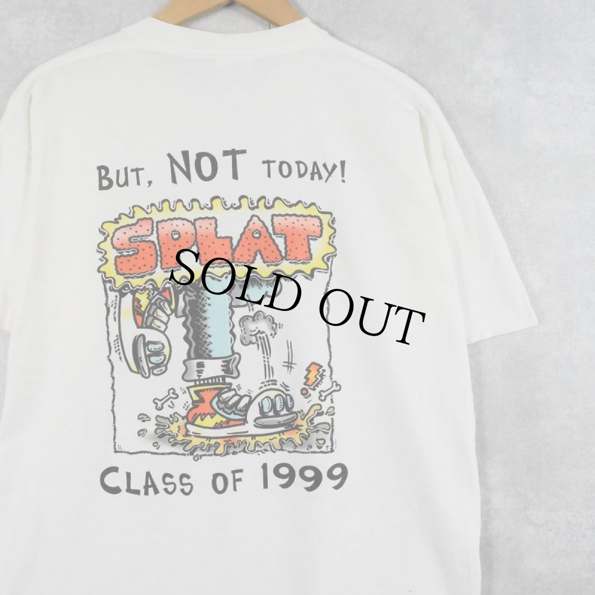 画像2: 90's USA製 "CHEER UP LITTLE FRIEND..." シュールイラストプリントTシャツ L (2)