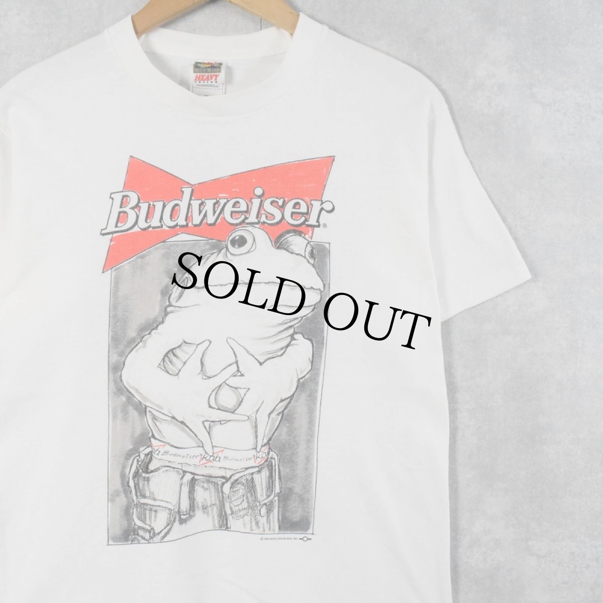 画像1: 90's Budweiser USA製 "Calvin Klein" ビールメーカー パロディTシャツ M (1)