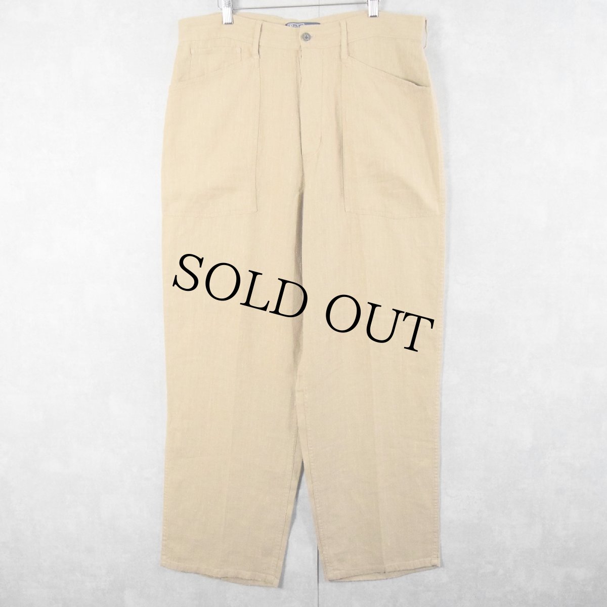 画像1: POLO Ralph Lauren "U.S.NAVY TYPE" シンチバック付き リネンパンツ W31-37 (1)