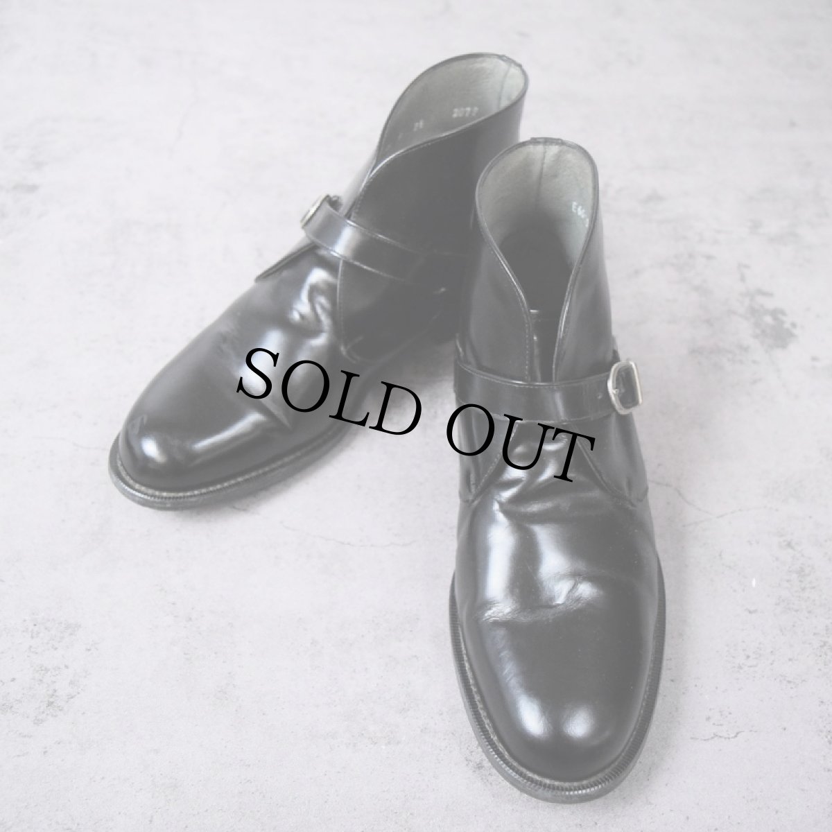 画像1: Diplomats ストラップレザーブーツ BLACK US9 (1)