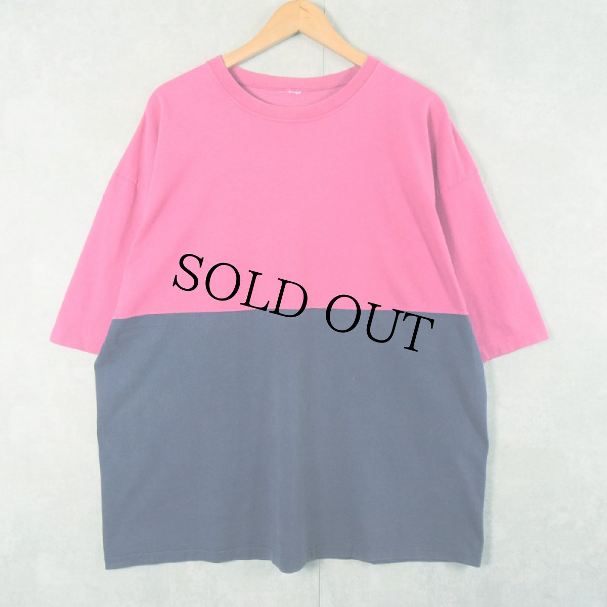 画像2: 90's 2トーン 無地Tシャツ (2)