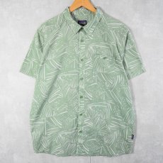 画像1: 19SS Patagonia 総柄 コットン×ポリエステルシャツ L (1)