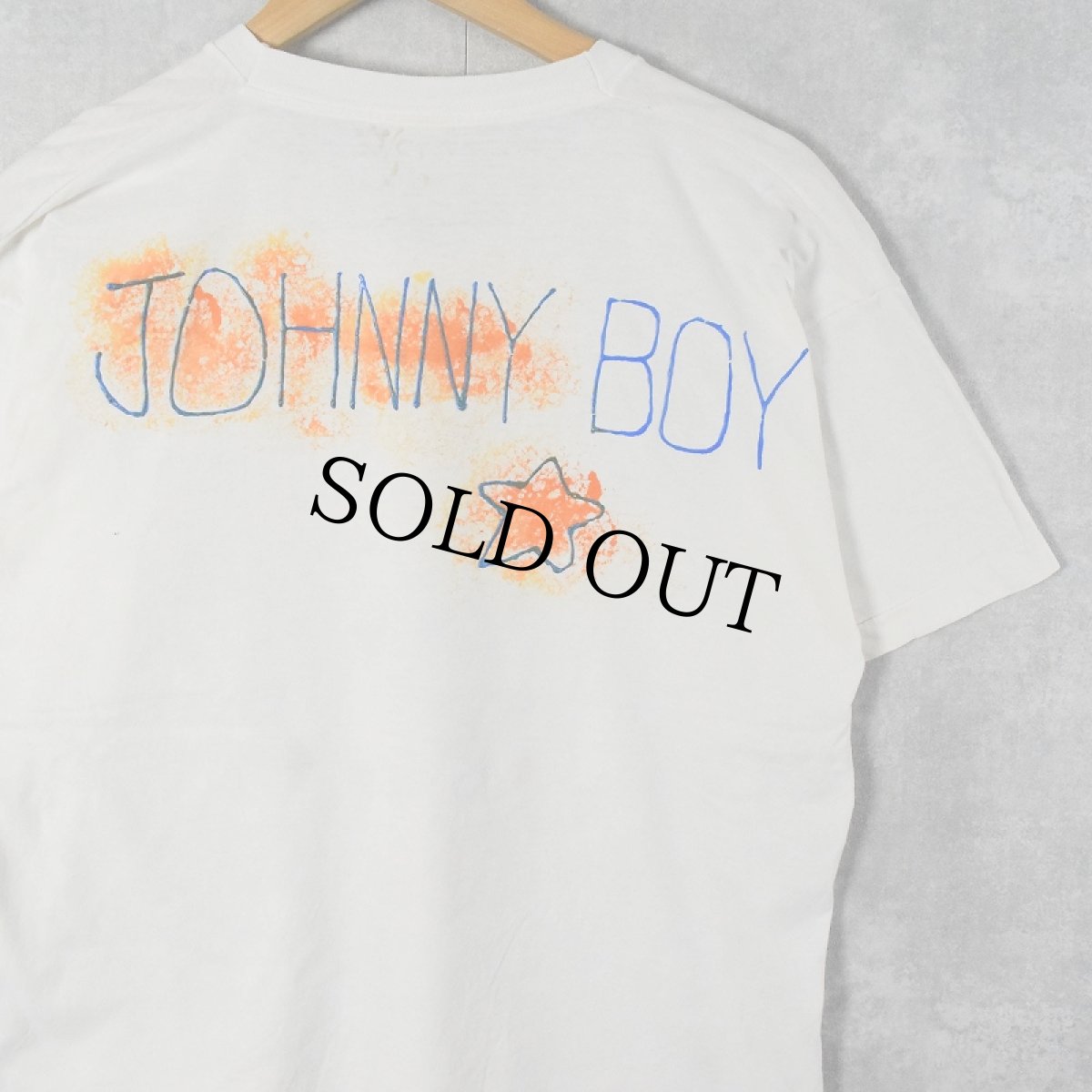 画像2: 90's "JOHNNY BOY"  ハンドペイント Tシャツ L (2)
