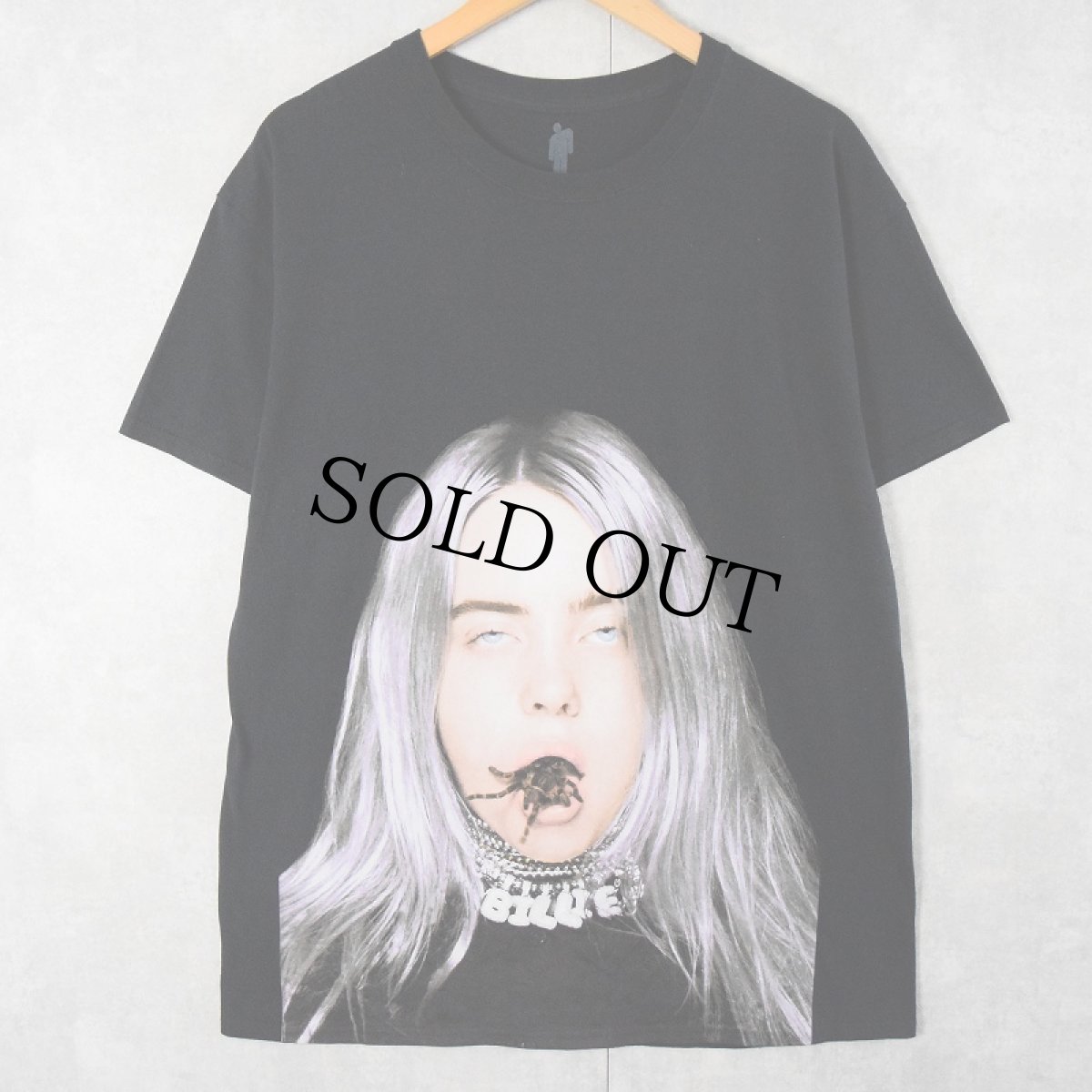 画像1: Billie Eilish "you should see me in a crown" ミュージシャンフォトプリントTシャツ BLACK L (1)