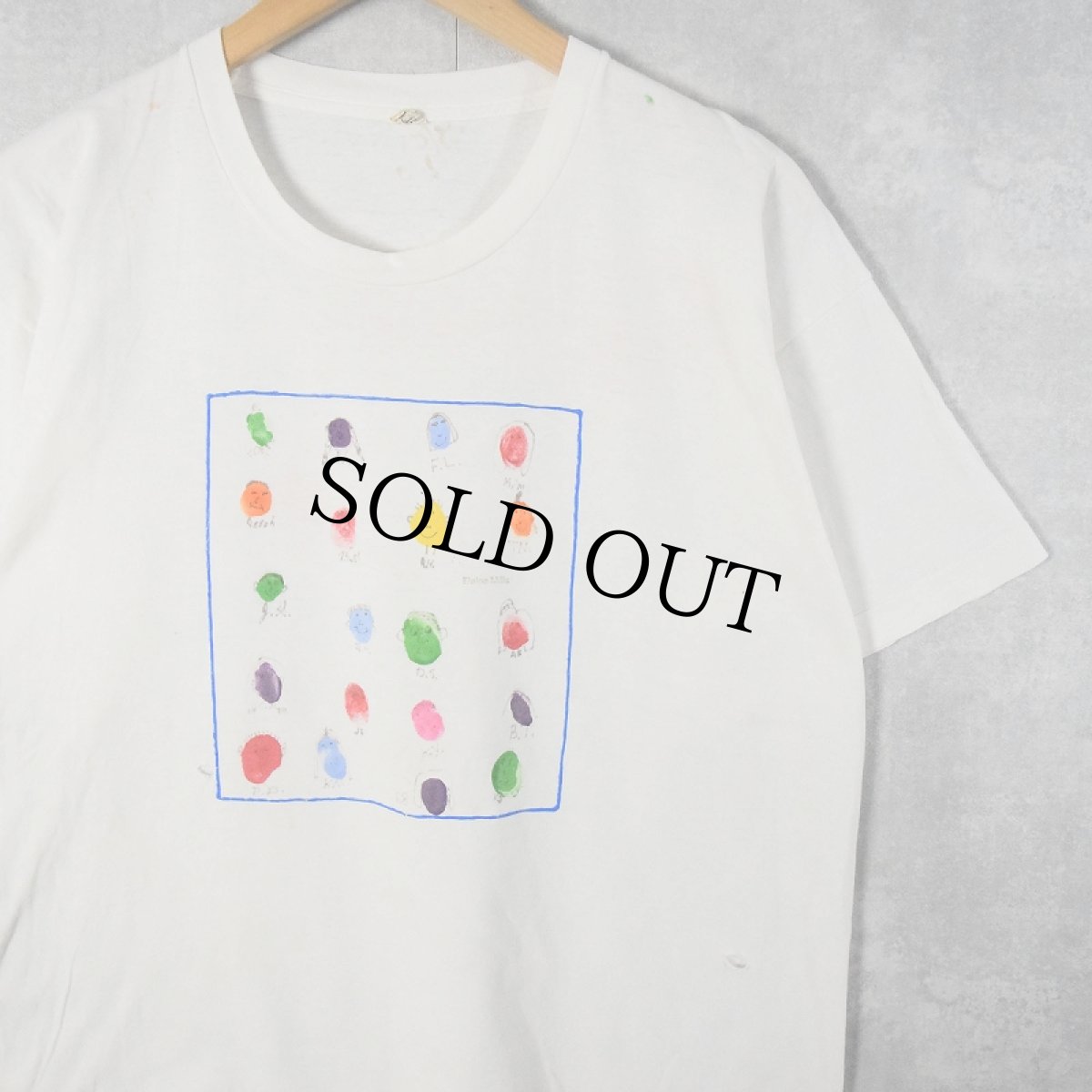 画像1: 90's "JOHNNY BOY"  ハンドペイント Tシャツ L (1)