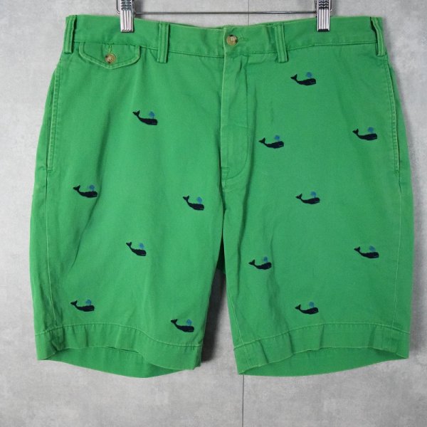 Polo Ralph Lauren ポロラルフローレン ショートパンツ メンズ 【古着】【中古】 ポロラルフローレン ショートパンツ 緑 グリーン 魚 フィッシュ