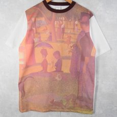 画像1: Georges Seurat "グランド・ジャット島の日曜日の午後" アートプリント ポリエステルカットソー L (1)