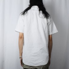 画像3: Ralph Lauren "CLASSIC FIT" ロゴ刺繍 コットンボタンダウンシャツ M (3)