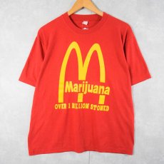 画像1: "Marijuana" パロディプリントTシャツ M (1)