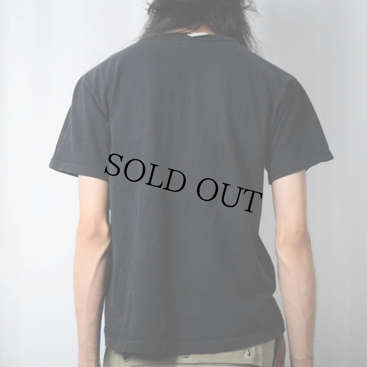 画像3: 90's anvil USA製 無地Tシャツ BLACK M (3)