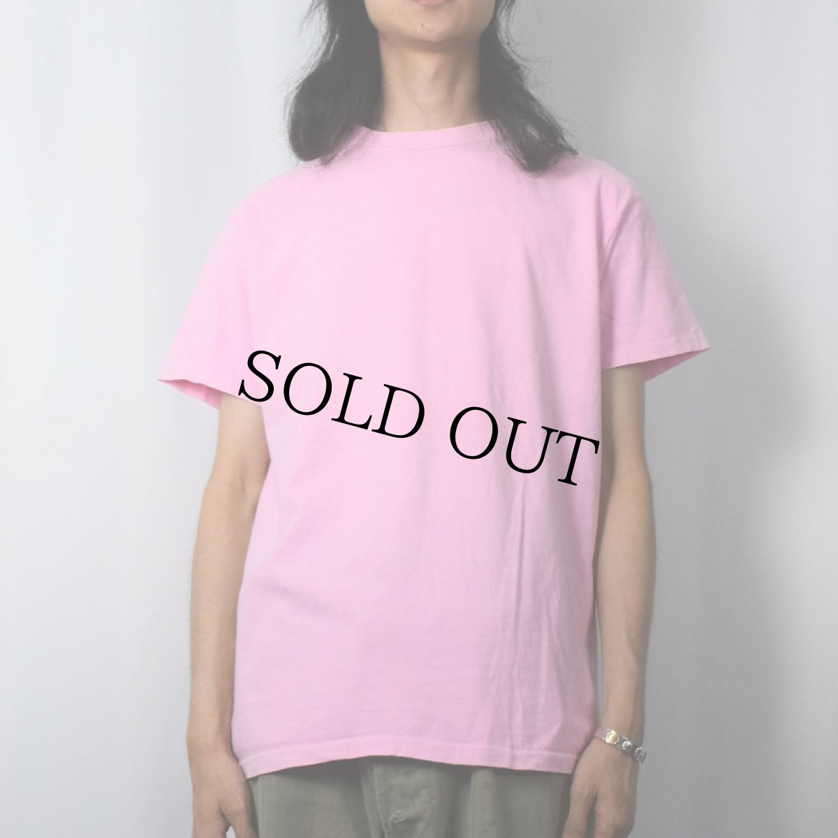 画像2: 80〜90's Hanes USA製 無地Tシャツ L (2)