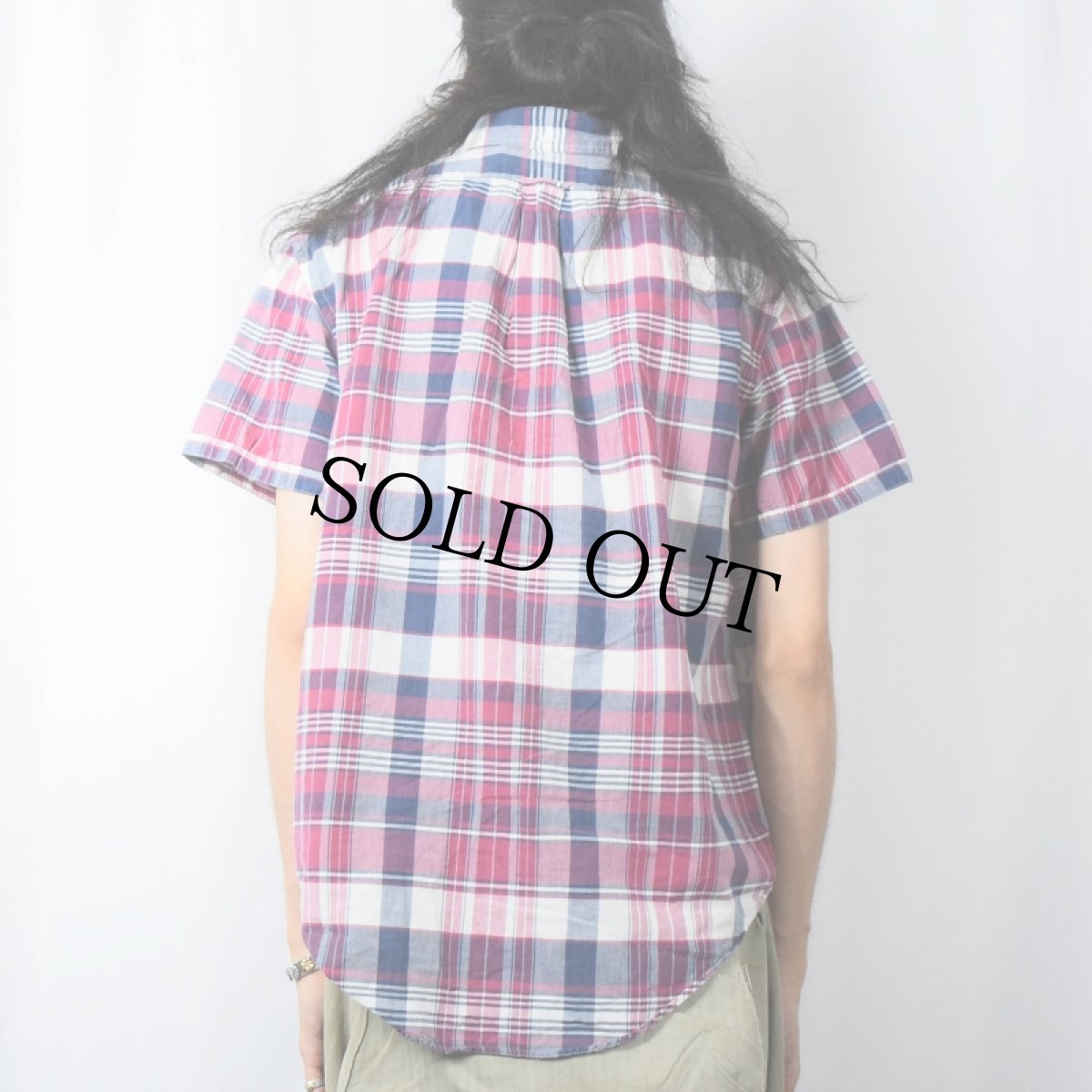 画像3: Ralph Lauren チェック柄 3点留め コットンボタンダウンシャツ M (3)