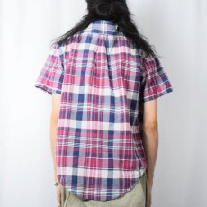 画像3: Ralph Lauren チェック柄 3点留め コットンボタンダウンシャツ M (3)