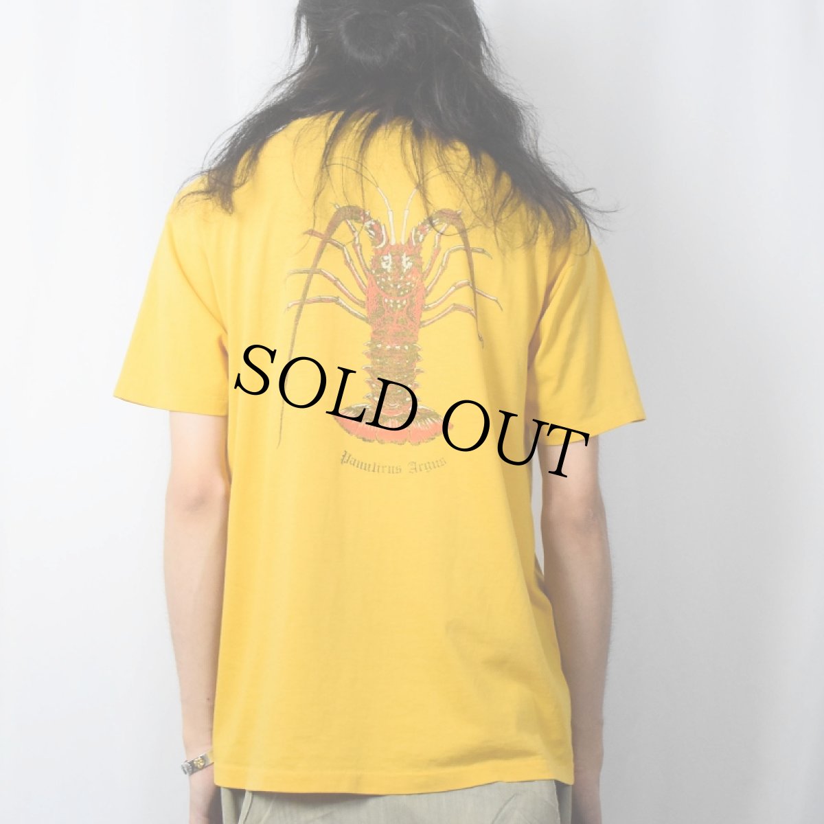 画像4: 80's USA製 "PEACE&LOVE" ロブスタープリントTシャツ XL (4)