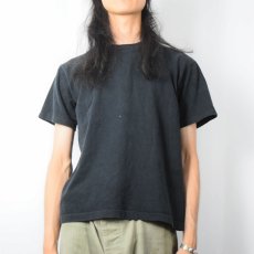 画像2: 90's anvil USA製 無地Tシャツ BLACK M (2)