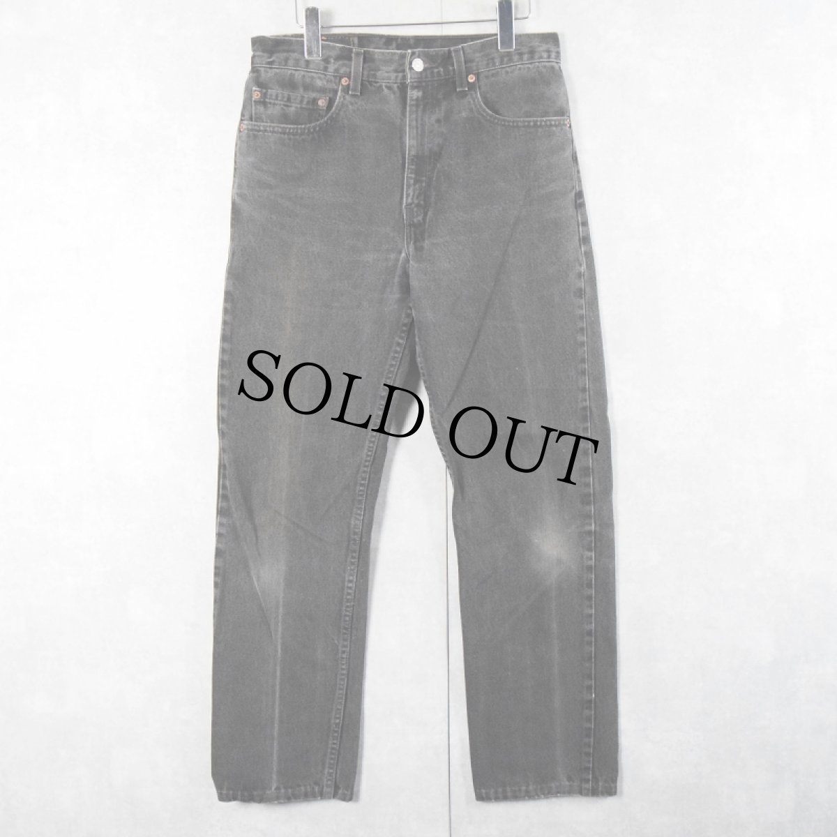 画像1: 90's Levi's 505 USA製 "サルファブラック" ブラックデニムパンツ W31 (1)