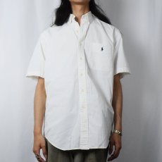 画像2: Ralph Lauren "BLAKE" ロゴ刺繍 コットンボタンダウンシャツ S (2)