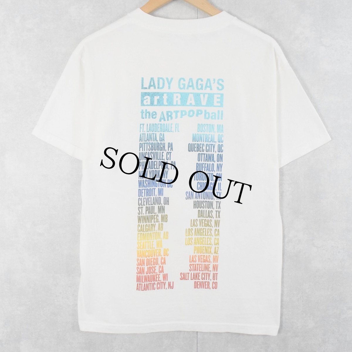 画像2: 2014 LADY GAGA "artRAVE the ARTPOP ball" ミュージシャンツアーTシャツ (2)